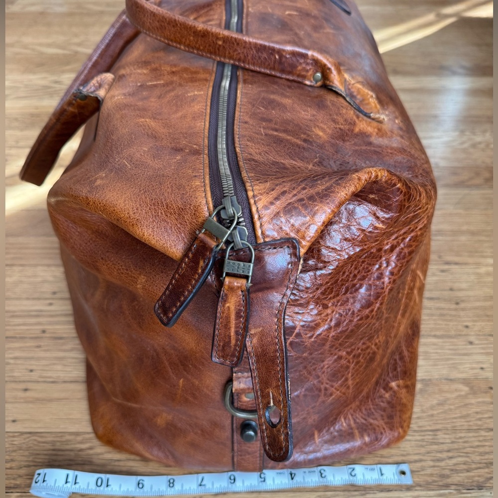 Moore & Giles Brown Leather Benedict Weekend Duffel - Picture 5 of 16